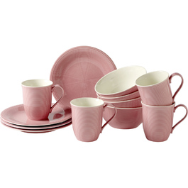 Набор посуды для завтрака розовый, 12 предметов, Color Loop Vivo Villeroy & Boch