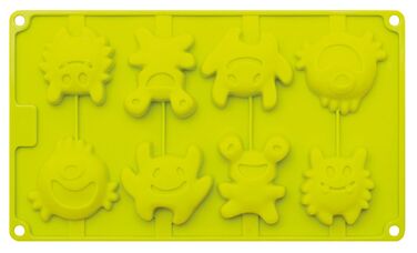 Форма для выпечки кексов-монстров, 17 предметов, 30,5 x 2,3 x 18 см, зеленая, RBV Birkmann