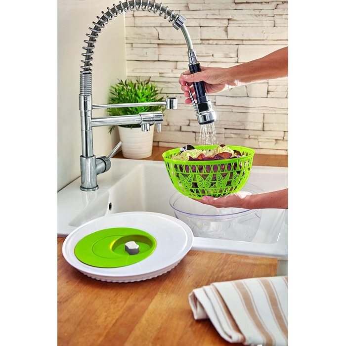 Миска-сушилка для салата 4 л зеленая Snips