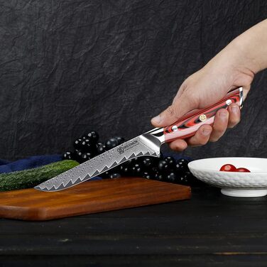Нож для рыбы из дамасской стали 16.2 см WILDMOK