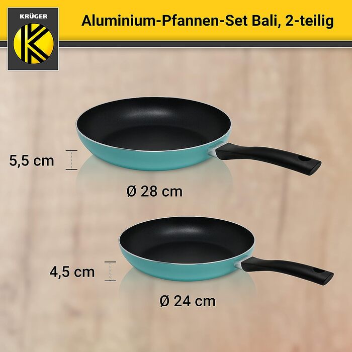 Набор алюминиевых сковород с антипригарным покрытием, 2 предмета KRÜGER