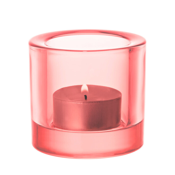 Подсвечник для чайной свечи 6,9х6 см розовый Kivi Iittala