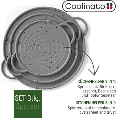 Набор защиты от брызг силиконовый 31 см, 26 см и 21 см, 3 предмета Coolinato