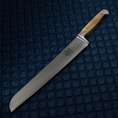 Нож для хлеба Franz Güde 7431/32 из нержавеющей стали, рукоять из оливкового дерева, 32 см