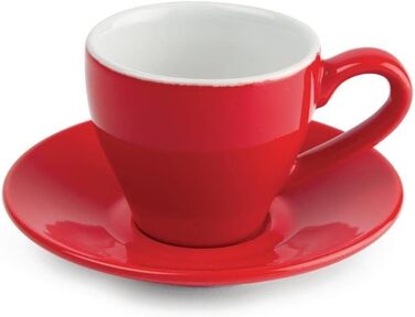 Набор чашек для кофе 12 предметов 100 мл, красный Olympia