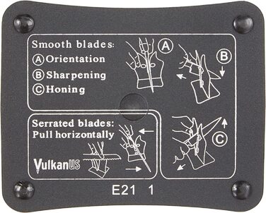 Точилка для ножей Vulkanus Classic G2, Пластиковая, Черная, Маленькая