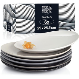  Набор обеденных тарелок Moritz & Moritz Swing на 6 персон