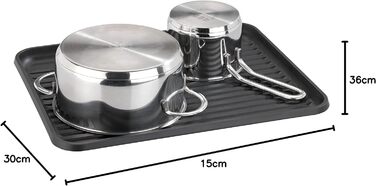 Сушилка для посуды 36 x 15 x 30,3 см, черная WENKO