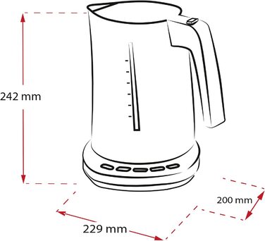 Электрический чайник 1,7 л 2400 Вт Look Aqua DeLuxe Melitta