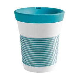 Чашка 0,35 л, с крышкой бело-зеленая Сupit To Go Mugs Magic Grip Kahla