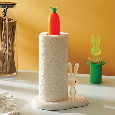 Держатель для бумажных полотенец 20,2х34х16 см зеленый/оранжевый Bunny&Carrot Alessi
