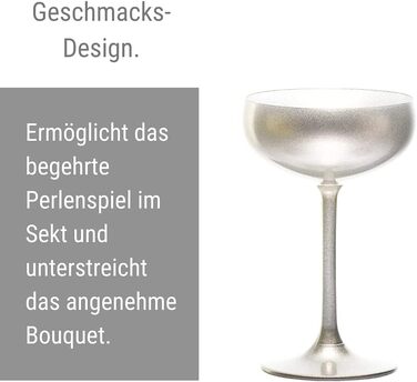 Набор бокалов для шампанского 6 шт. 200 мл, серебристый Elements Stölzle Lausitz