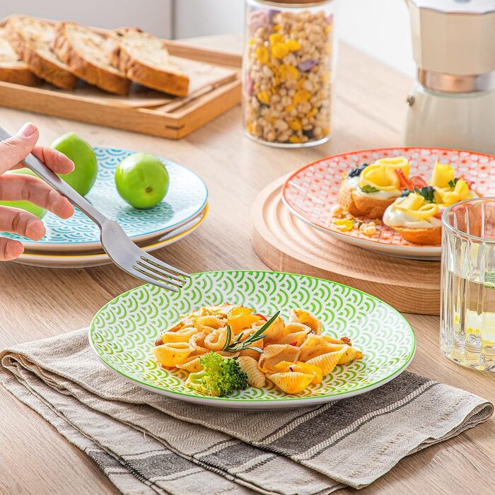 Набор обеденных тарелок 12 предметов, разноцветный Natsuki Vancasso