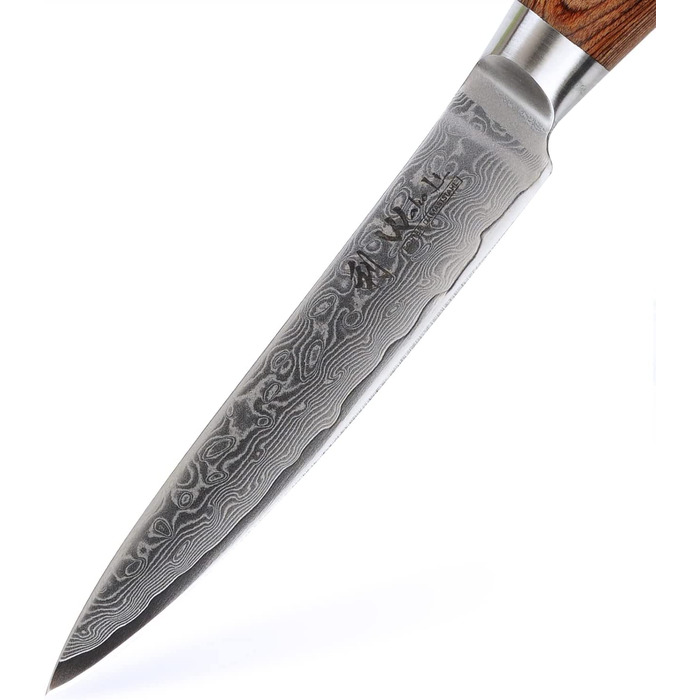 Поварской нож из 67 слоев дамасской стали 12 см EDIB Pro Wakoli