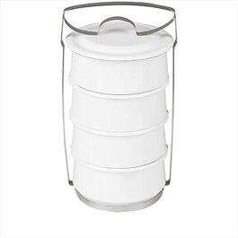 Набор контейнеров для еды 4 предмета, эмалированный, белый Riess 0331-033