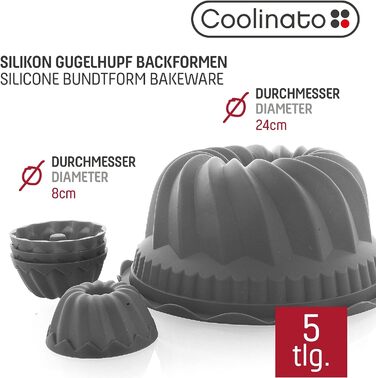 Набор силиконовых форм для выпечки 5 предметов Coolinato