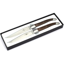 Набор из 2 ножей для стейка Forge De Laguiole, ручки из болотного дуба 