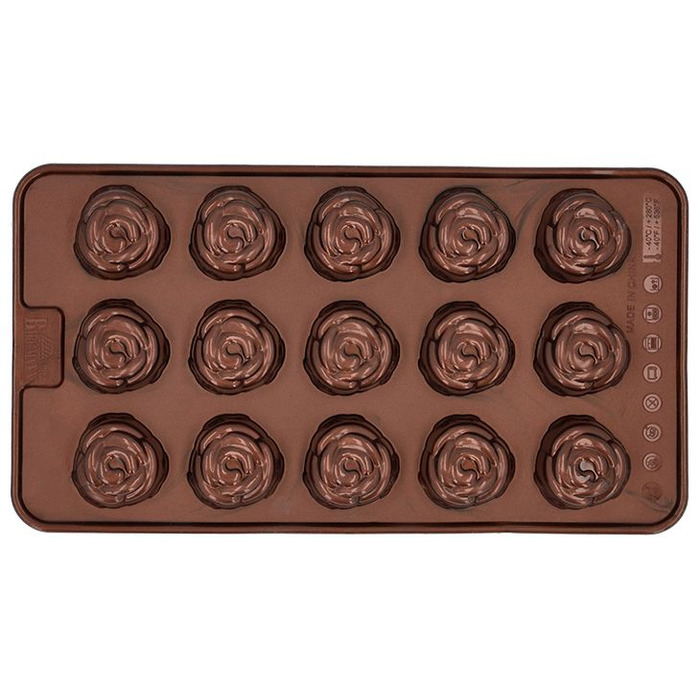 Форма для приготовления шоколадных конфет в виде роз, 2 шт, 11,5 х 21 см, RBV Birkmann