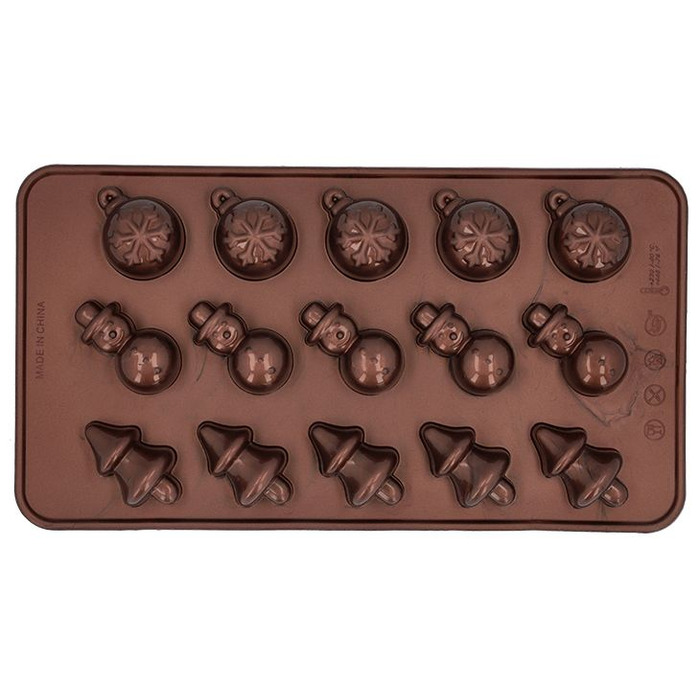Форма для приготовления шоколадных конфет в рождественском стиле, 2 шт, 11,5 х 21 см, Weihnachten RBV Birkmann