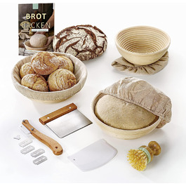 Круглая корзина для хлеба SÄNGER, набор из 11 предметов 