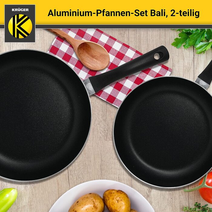 Набор алюминиевых сковород с антипригарным покрытием, 2 предмета KRÜGER ( Aluminium-Pfanne Bali) | Kitchen-Profi Россия