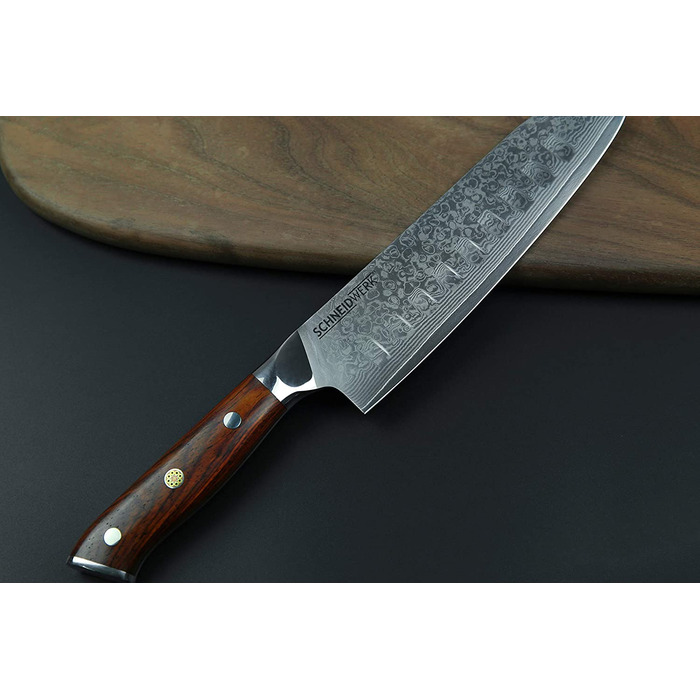 Поварской нож SCHNEIDWERK из 67 слоев дамасской стали, 17.6 см