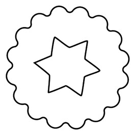 Формочка для печенья круглая с окошком в виде звезды 5 см Kaiser