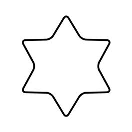 Формочка для печенья металлическая шестиконечная звезда 8 см Kaiser