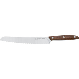 Нож для хлеба Due Cigni Series 1896 из нержавеющей стали, рукоять из грецкого ореха, 31.5 см 