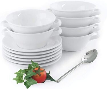 Набор суповых тарелок с блюдцами 450 мл, 12 предметов Holst Porzellan