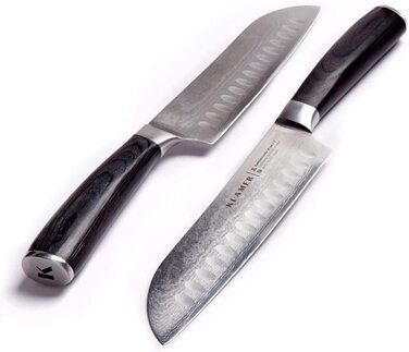 Поварской нож из 67 слоев дамасской стали, 18 см Premium Santoku KLAMER