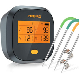 Термометр для гриля Inkbird IBBQ-4T, с защитой от брызг IPX3, 4 зонда