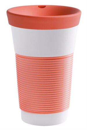 Чашка 0,47 л, с крышкой коралловый закат Сupit To Go Mugs Magic Grip Kahla
