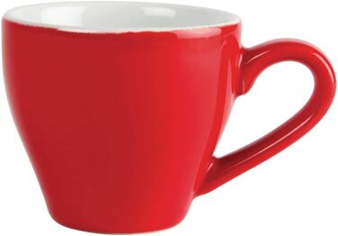 Набор чашек для кофе 12 предметов 100 мл, красный Olympia