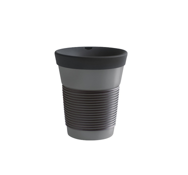 Чашка 0,35 л, с крышкой черно-серая Сupit To Go Mugs Magic Grip Kahla