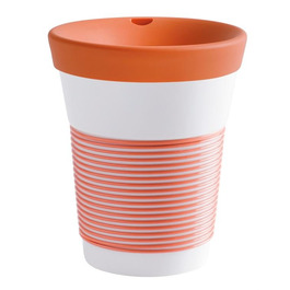 Чашка 0,35 л, с крышкой коралловый закат Сupit To Go Mugs Magic Grip Kahla
