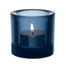 Подсвечник для чайной свечи 6,9х6 см темно-синий Kivi Iittala