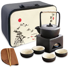 Чайный сервиз в японском стиле с дорожной сумкой 9 предметов Fanquare