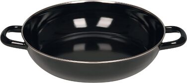 Блюдо для запекания 24 см, эмалированное, черное Riess 0075-022
